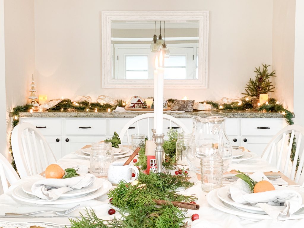 Rustic Farmhouse Christmas Dining Table - The Duvall Homestead