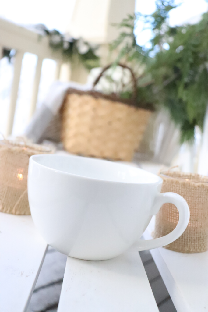 winter ideas, coffee on the porch