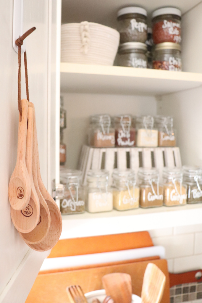 Spice Cabinet Organization - Farmhouse on Boone