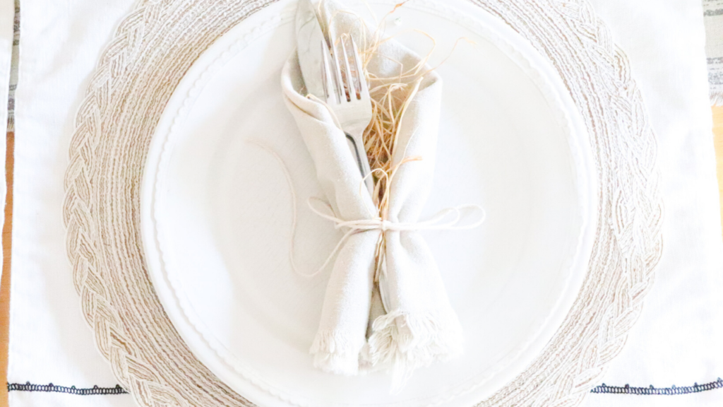 how to fold a cloth napkin for spring simple farmhouse table setting