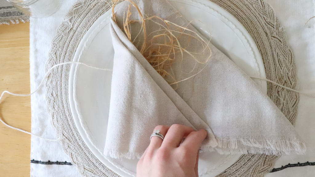 how to fold a cloth napkin for spring simple farmhouse table setting