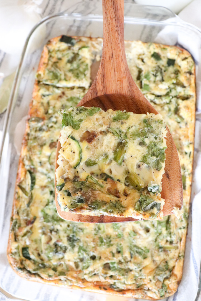 veggie egg and herb bake spring brunch ideas organic food delicious yum spring