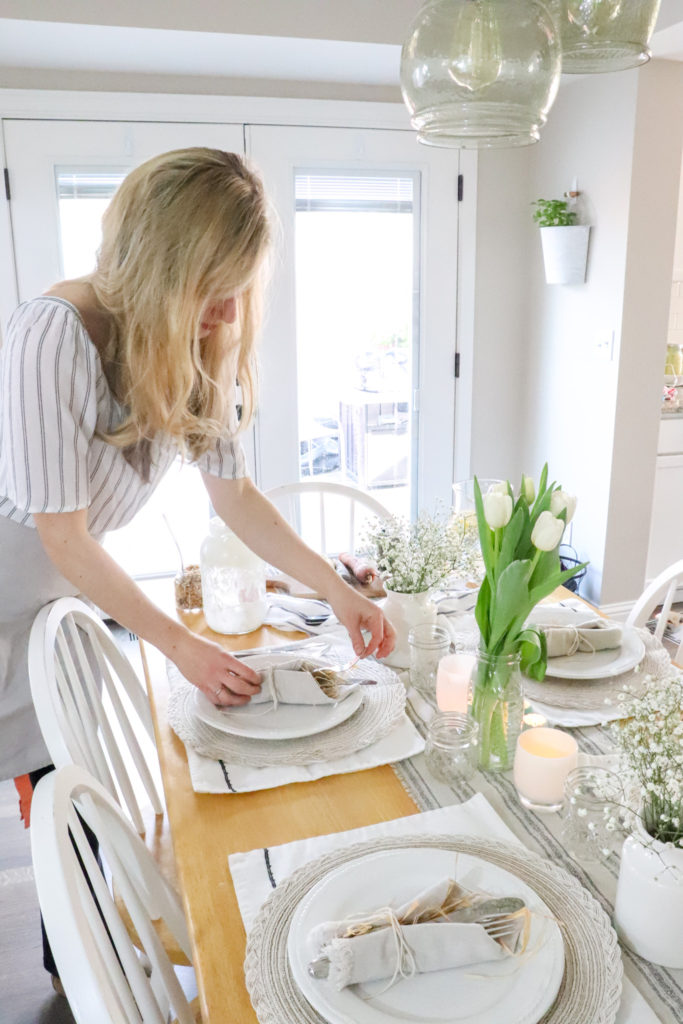 how to fold a cloth napkin for spring simple farmhouse table setting