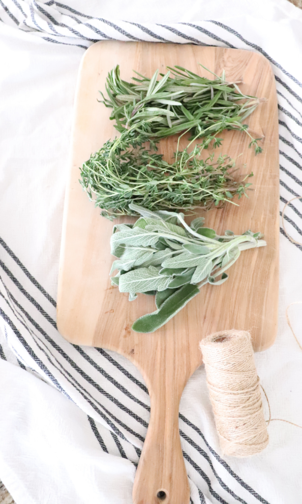 fresh herbs farmhouse kitchen decor