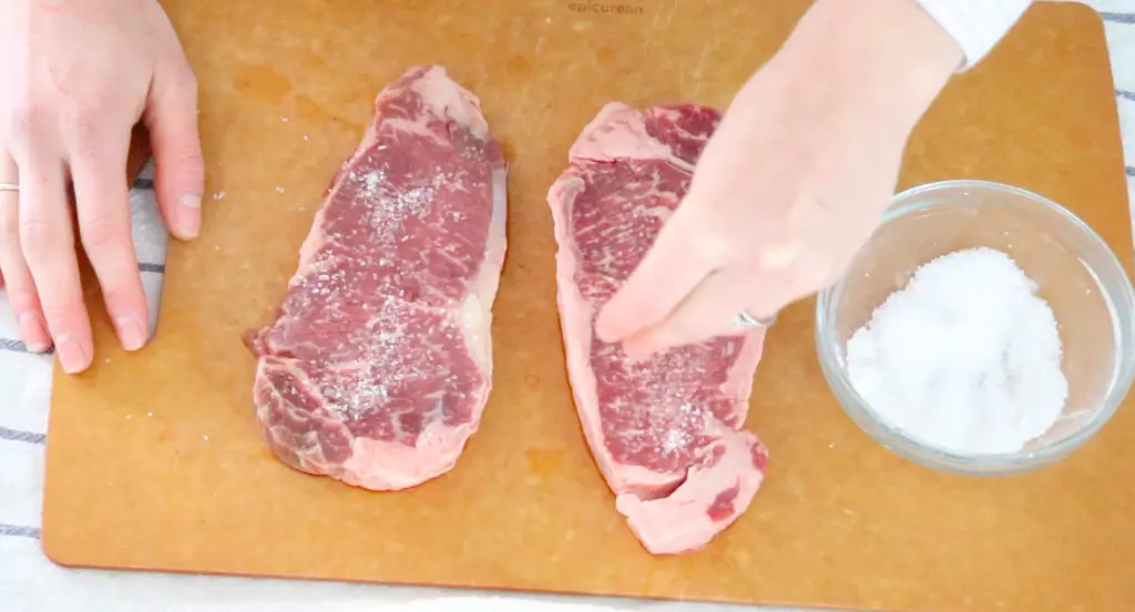 Step 1 - preparing the steaks