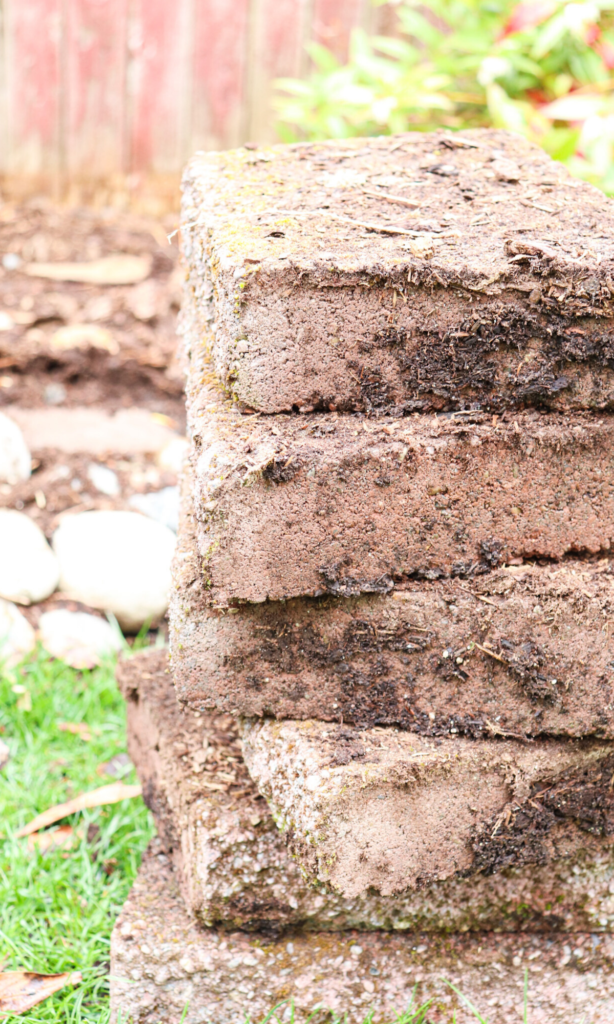 bricks for the retaining wall