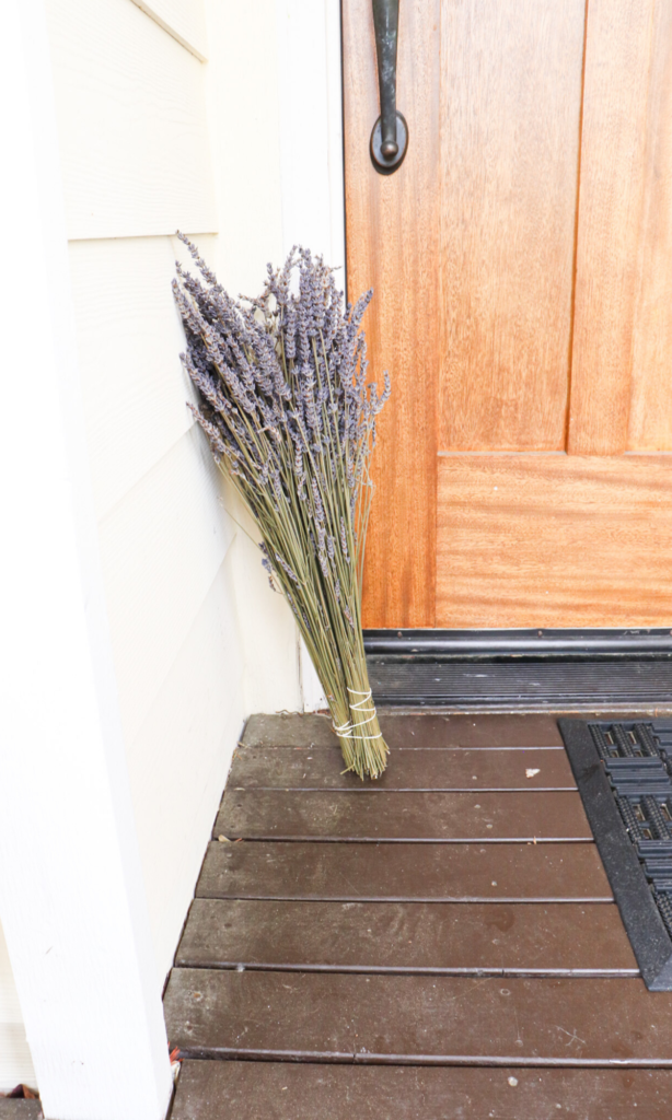 lavender by the front door