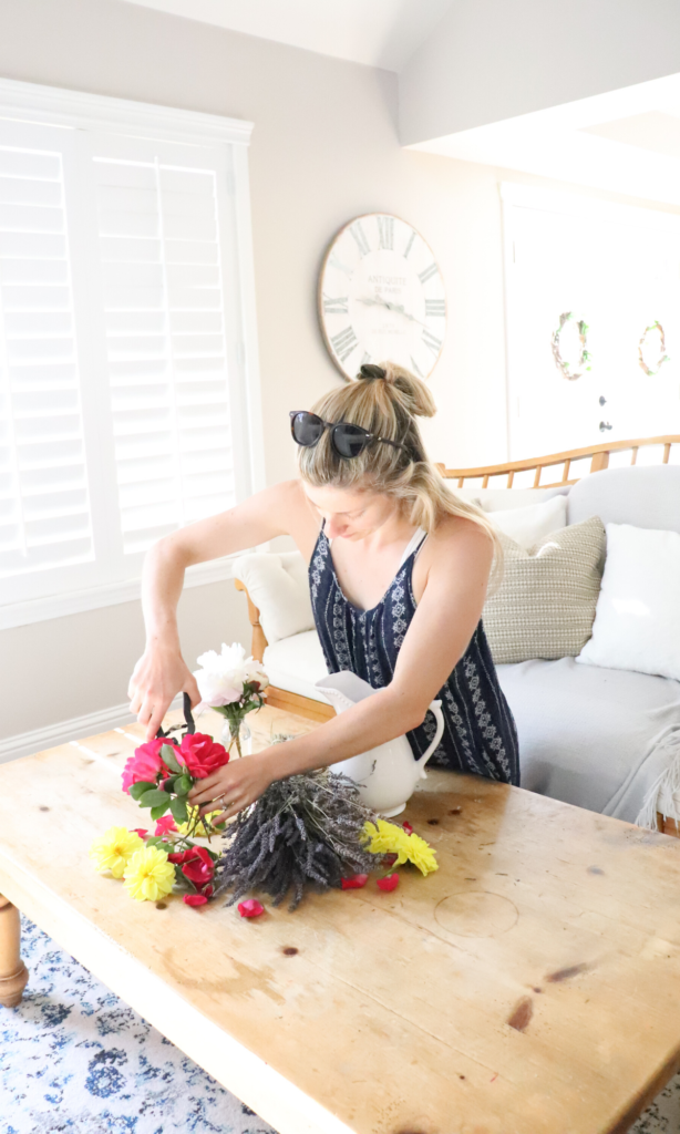 Cutting the flowers