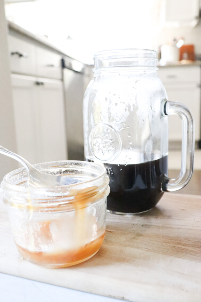 homemade iced vanilla latte