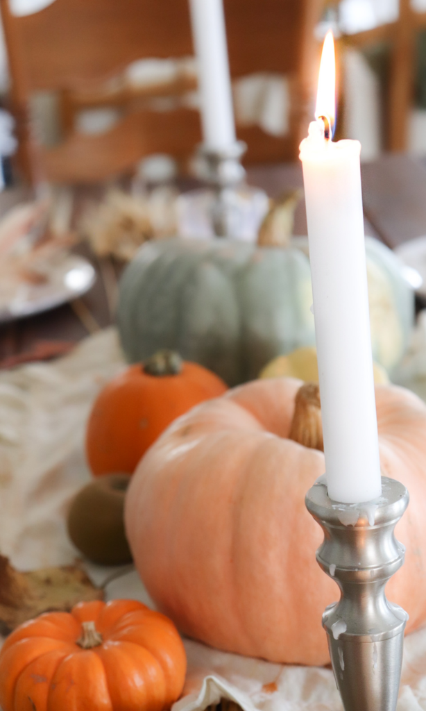 candles on the table for fall