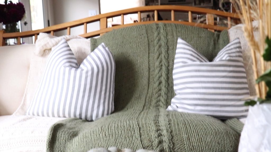 cozy couch fall decor