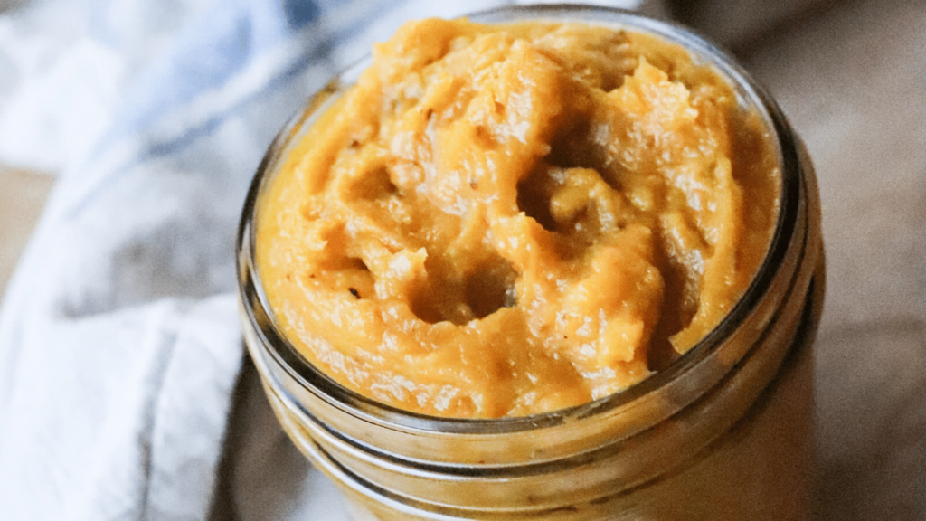 pumpkin puree in a jar