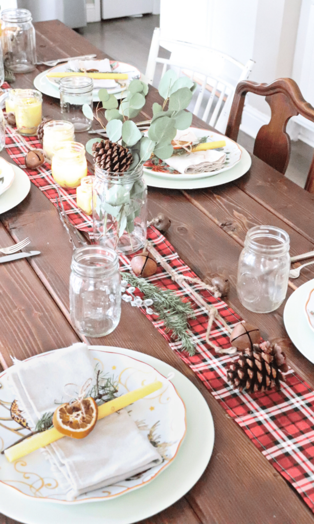 Rustic Farmhouse Christmas Dining Table - The Duvall Homestead