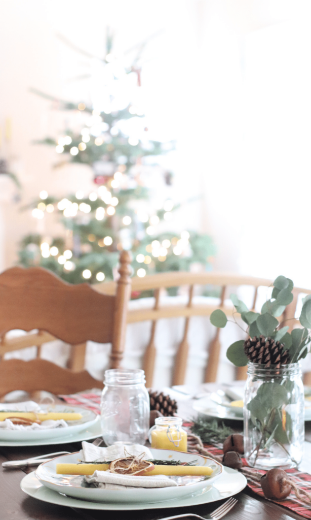 Rustic Farmhouse Christmas Dining Table - The Duvall Homestead