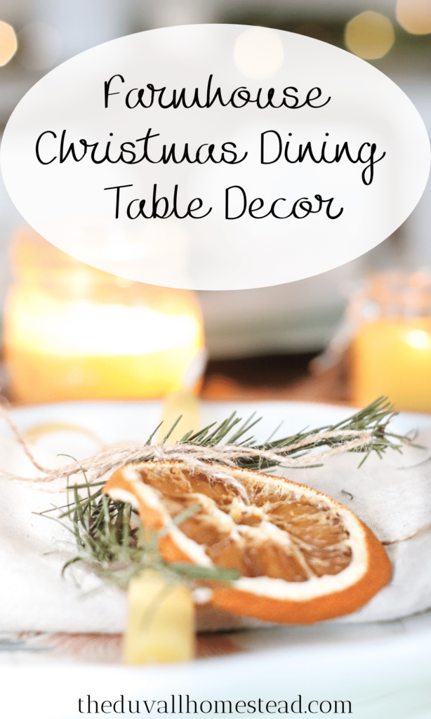 Rustic Farmhouse Christmas Dining Table - The Duvall Homestead