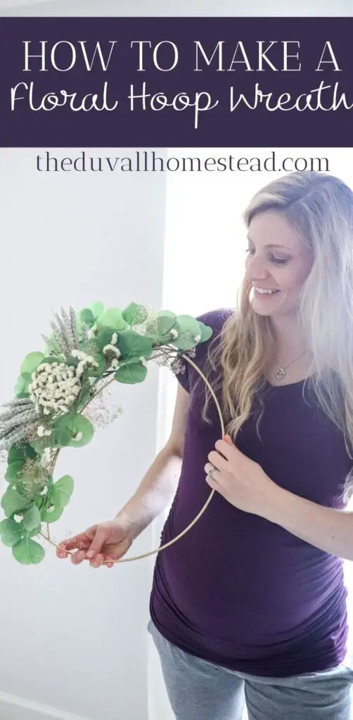 Learn how to make this floral hoop wreath for your farmhouse home decor with this simple tutorial. Take any bouquet of dried flowers and turn it into a simple wreath for your living room, nursery, or front door. 

#hoopwreath #diy #floralwreath #floralhoopwreath #howtomakeawreath #flowers #flowerwreath #nursery #decor #farmhouse