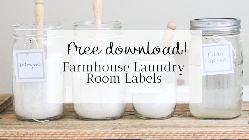 Laundry Room Jar Labels