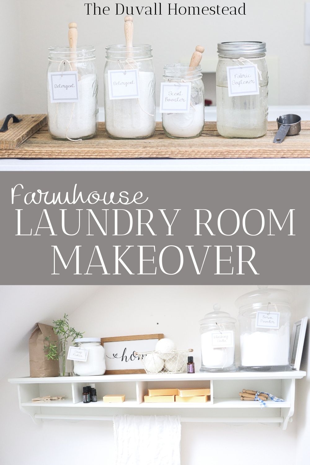 Laundry Room Makeover + FREE Printable Laundry Labels!