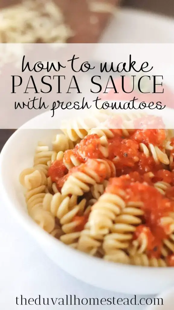 Family-favorite homemade pasta sauce with fresh tomatoes. Freeze for later and enjoy all year long!

#tomatosauce #fresh #tomatoes #freshtomatoes #homemade #dinner #healthy #recipe 