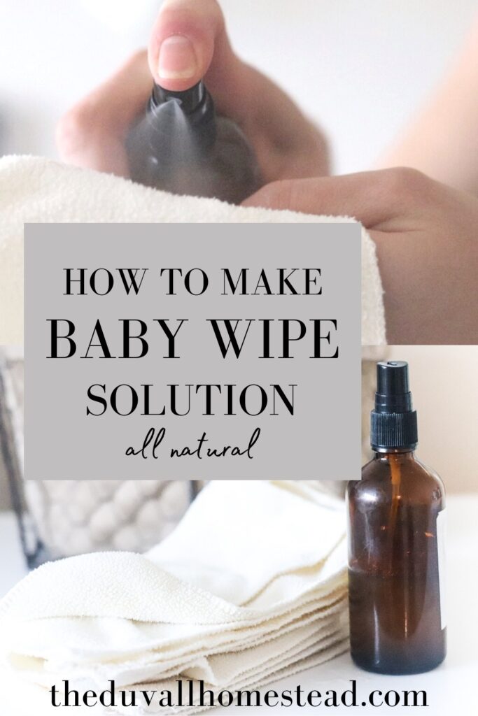 Diy cloth hot sale wipe solution