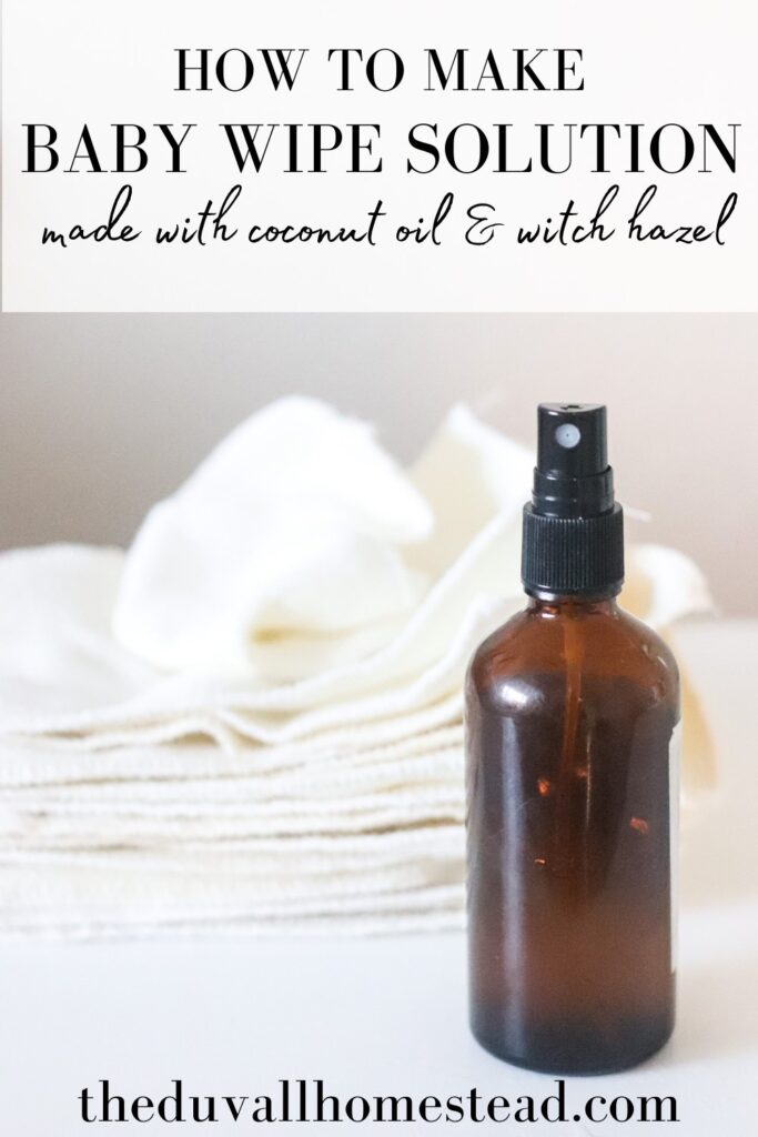 When I was pregnant I started planning our cloth diaper routine. That also meant making homemade baby wipes. Join me as I share how to make homemade baby wipe solution with coconut oil and witch hazel. 

#babywipes #homemade #wipesolution #baby #clothdiapers #diapering #wipes #natural