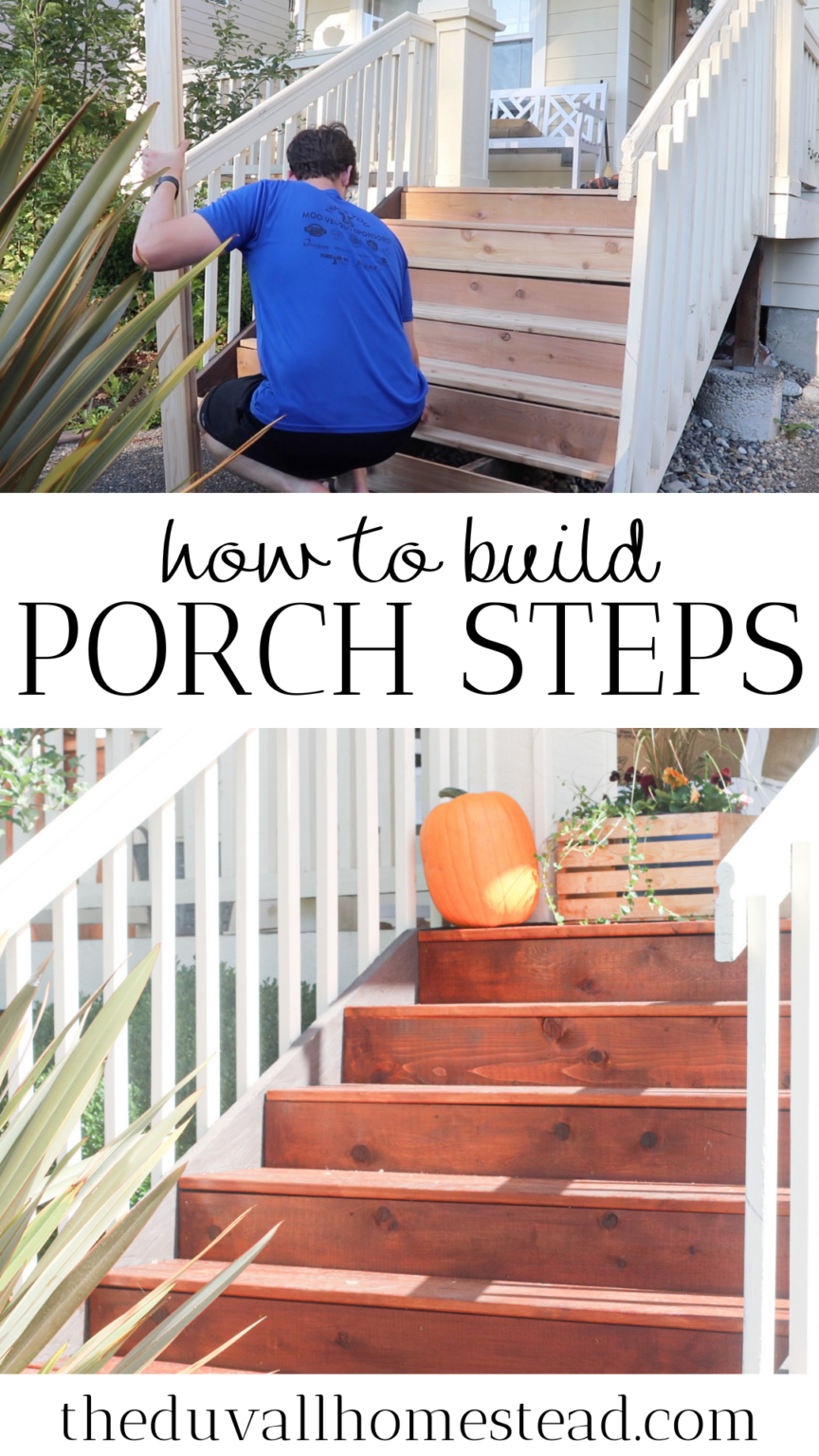 How to Build Porch Steps on old Stringers The Duvall Homestead