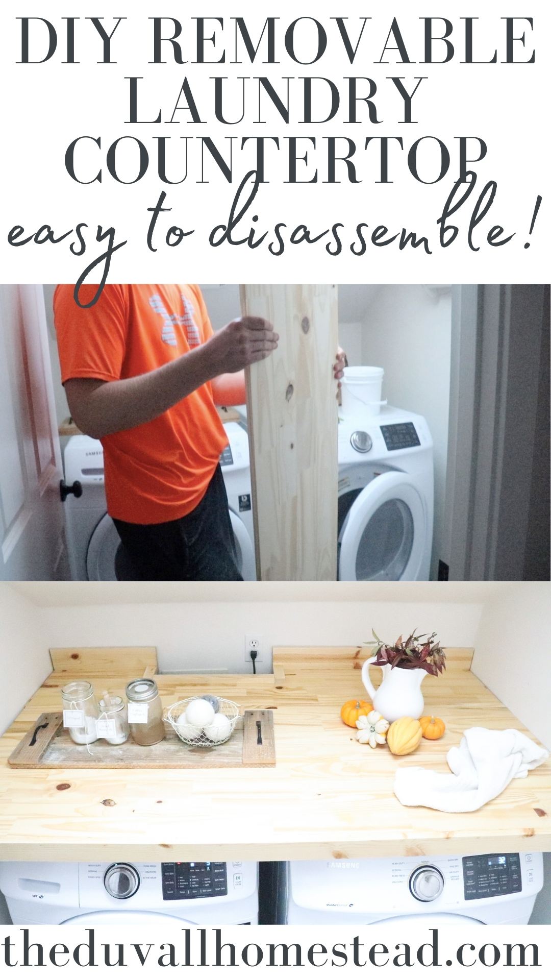 Removable Countertop for Washer Dryer The Duvall Homestead