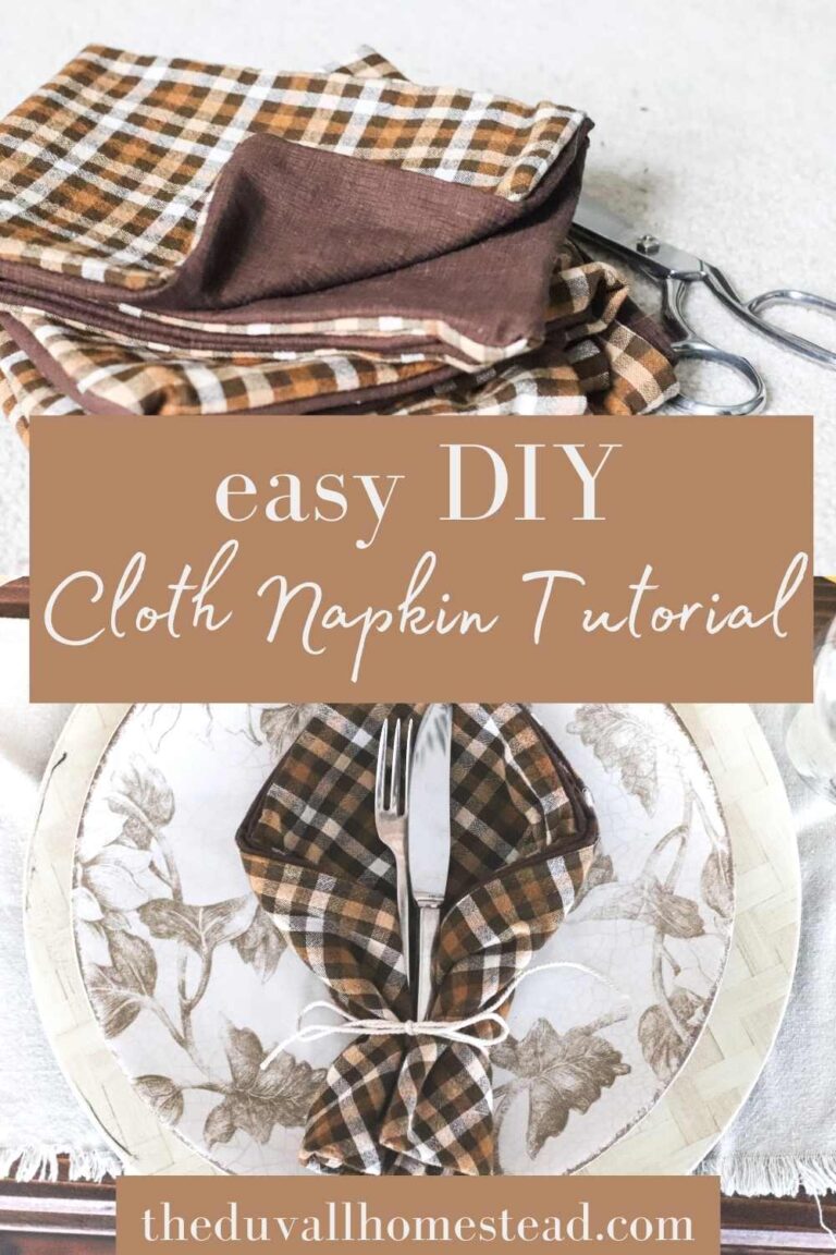 Easy Double Sided Cloth Napkin Tutorial The Duvall Homestead