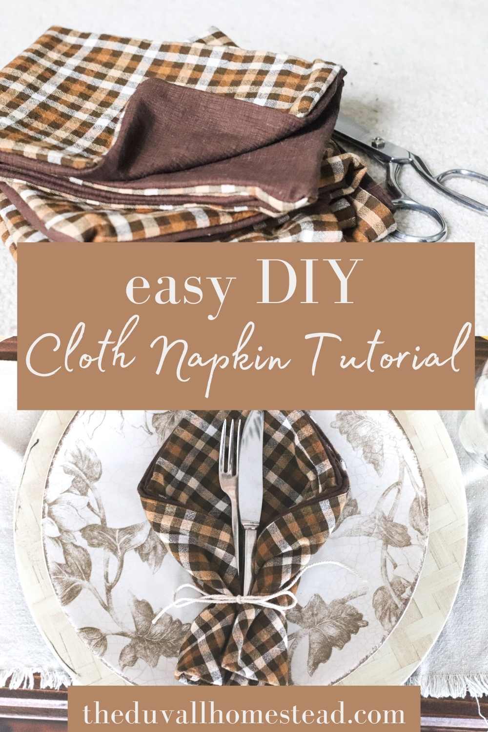 Easy Double Sided Cloth Napkin Tutorial The Duvall Homestead
