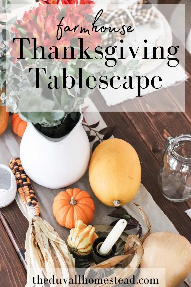 Natural Farmhouse Thanksgiving Table Setting The Duvall Homestead