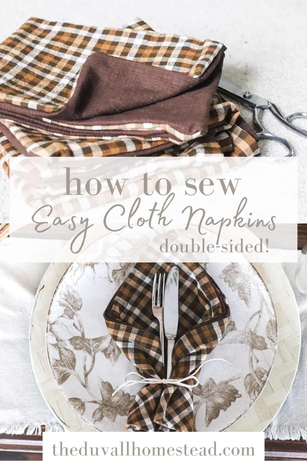 Easy Double Sided Cloth Napkin Tutorial The Duvall Homestead