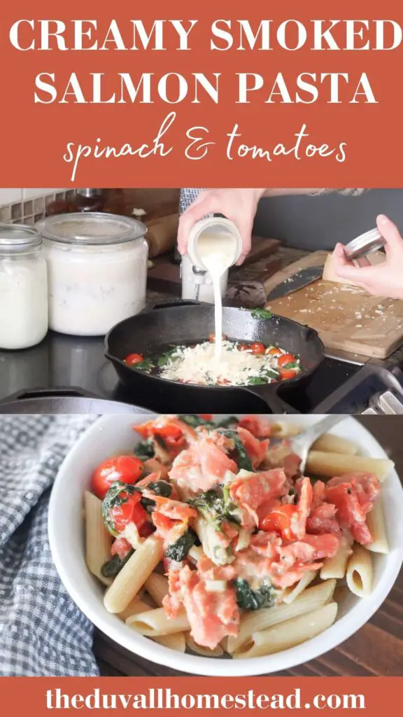 This creamy smoked salmon pasta is a delicious and healthy late spring or summer meal. With the salmon, tomatoes, and spinach, it's a nourishing meal that can be whipped up in a pinch. 

#creamysmokedsalmonpasta #salmonpasta #smokedsalmondishes #lunchideas #dinnerrecipes #meals #recipes #healthy #salmon