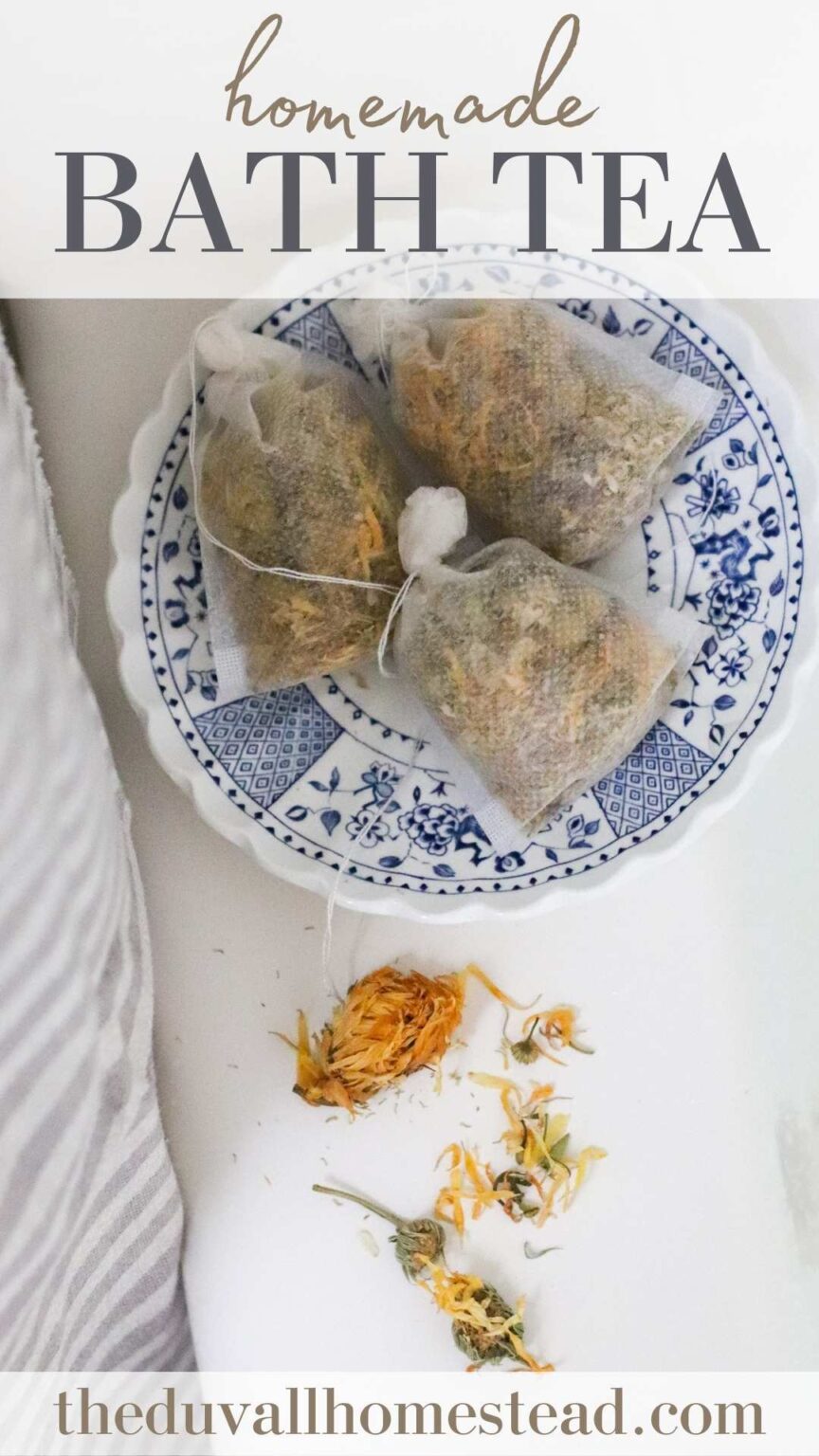 How To Make Homemade Bath Tea Bags - The Duvall Homestead