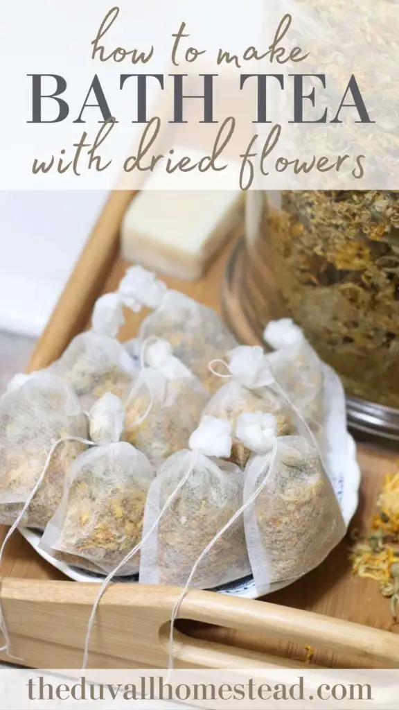 Learn how to make homemade bath tea bags with this simple tutorial. This bath tea is soothing for the skin and calming after a long day.


#bathtea #homemade #tubtea #floralbathtea #diy #sensitiveskin #soothing #calming
