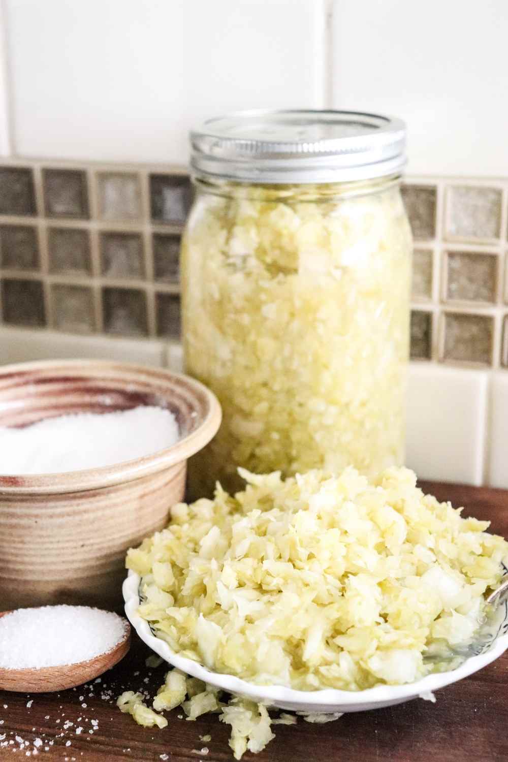 Homemade Sauerkraut in a Mason Jar The Duvall Homestead