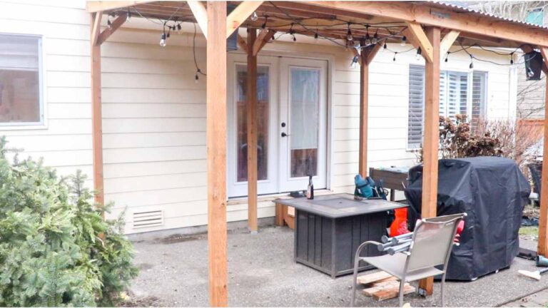 DIY Freestanding Patio Cover - The Duvall Homestead