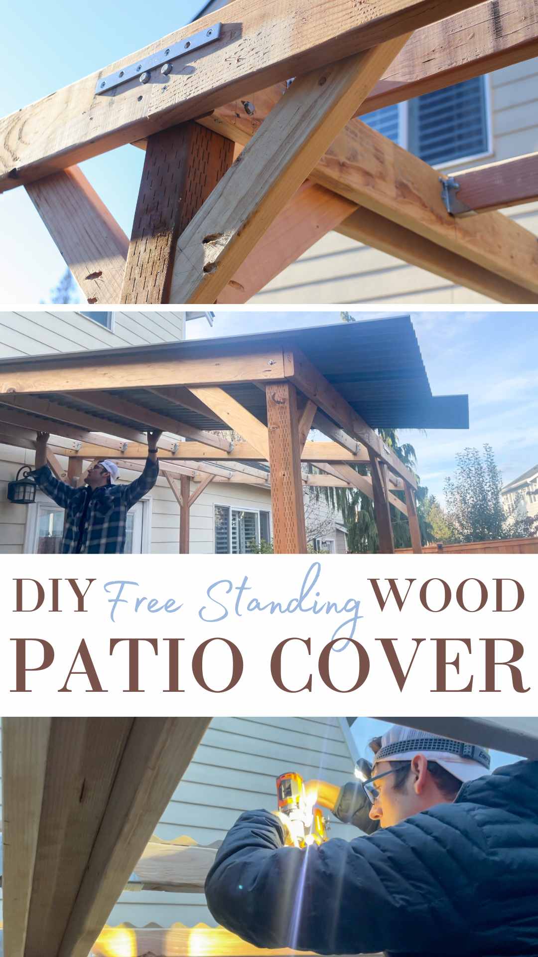 DIY Freestanding Patio Cover The Duvall Homestead