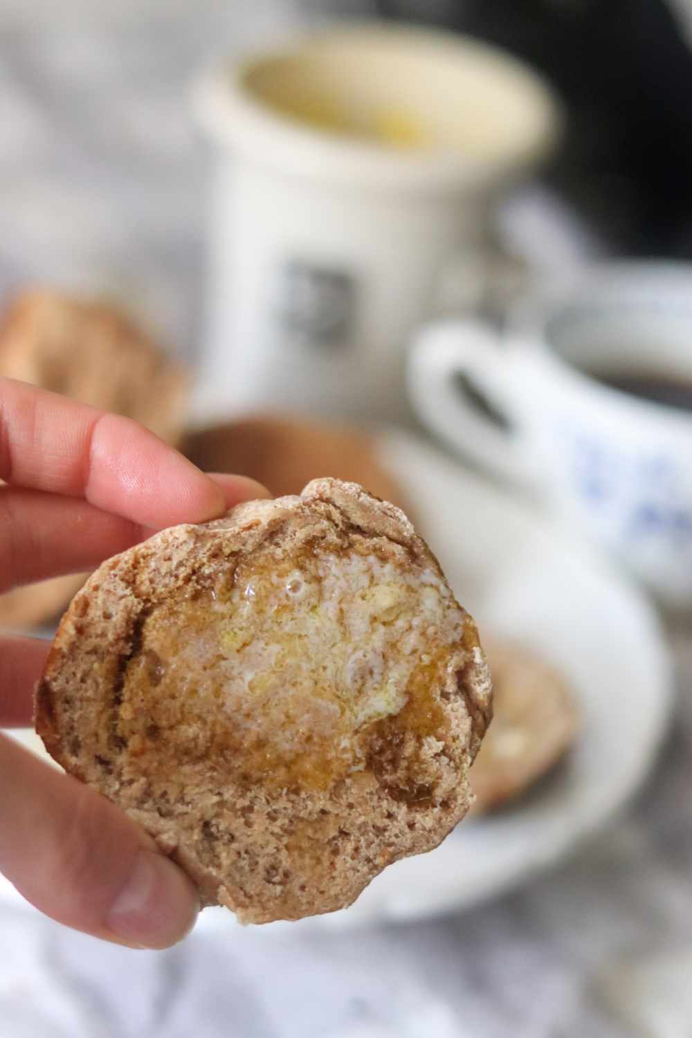 3-easy-whole-wheat-sourdough-English-muffins-discard-long-fermented-quick-recipe-honey-butter-healthy-breakfast-ideas