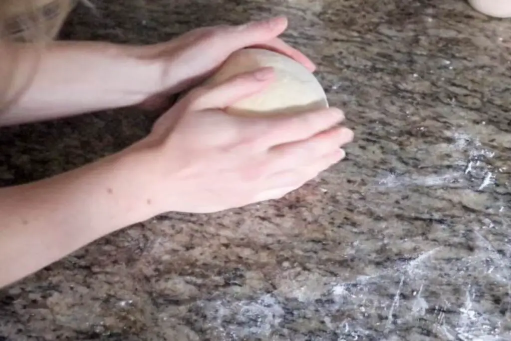 shaping sourdough einkorn bread