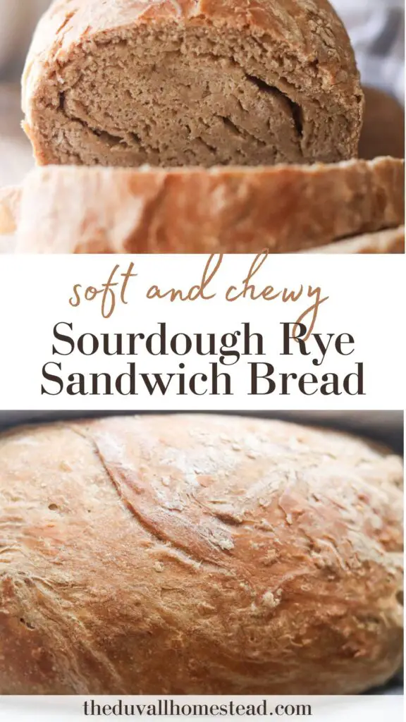 This sourdough rye sandwich bread is nutritious, chewy, and full of flavor! Serve it with eggs, as a sandwich, or with a bowl of soup for a great easy meal.
