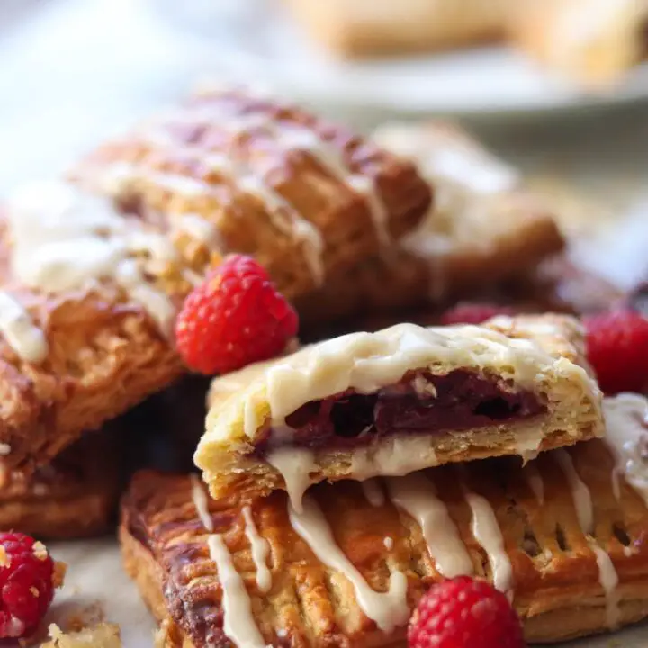 einkorn sourdough pop tarts with raspberry filling