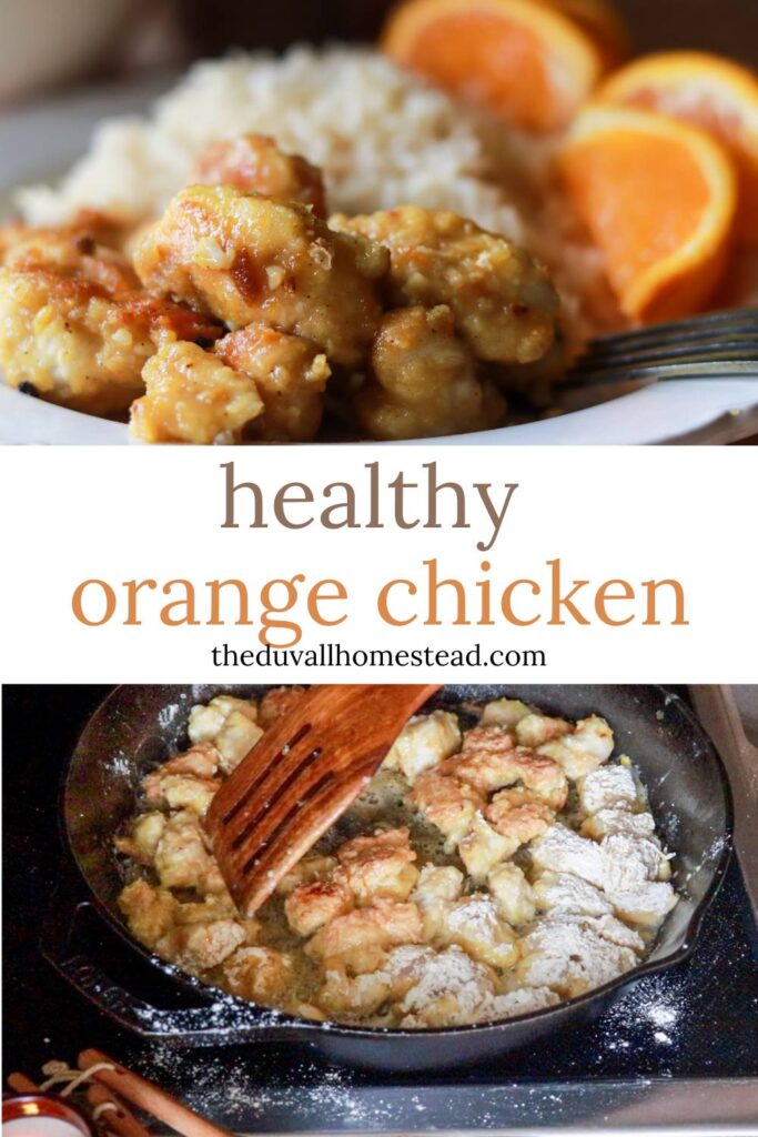 This healthy orange chicken recipe is a from-scratch lunch or dinner that is a crowd pleaser every time. Made with any cut of chicken, orange juice, fresh spices and coco aminos, serve this orange chicken with bone broth rice and veggies of choice. Learn all about it in this simple tutorial.