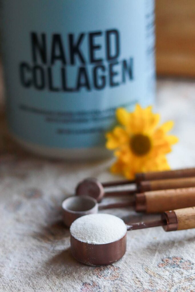 a tablespoon of naked collagen peptides powder