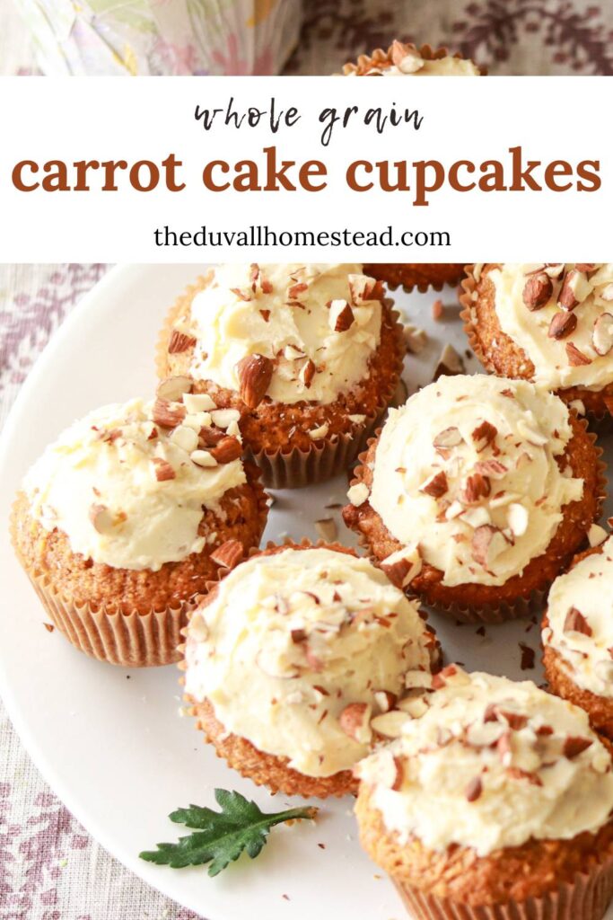 These freshly milled carrot cake cupcakes are made with whole grain flour, giving them a rich, nutty flavor and tender crumb. Packed with grated carrots, warm spices, and a hint of vanilla, they’re naturally sweet and full of nutrients. Top them with tangy homemade cream cheese frosting for the perfect healthy-ish dessert recipe.