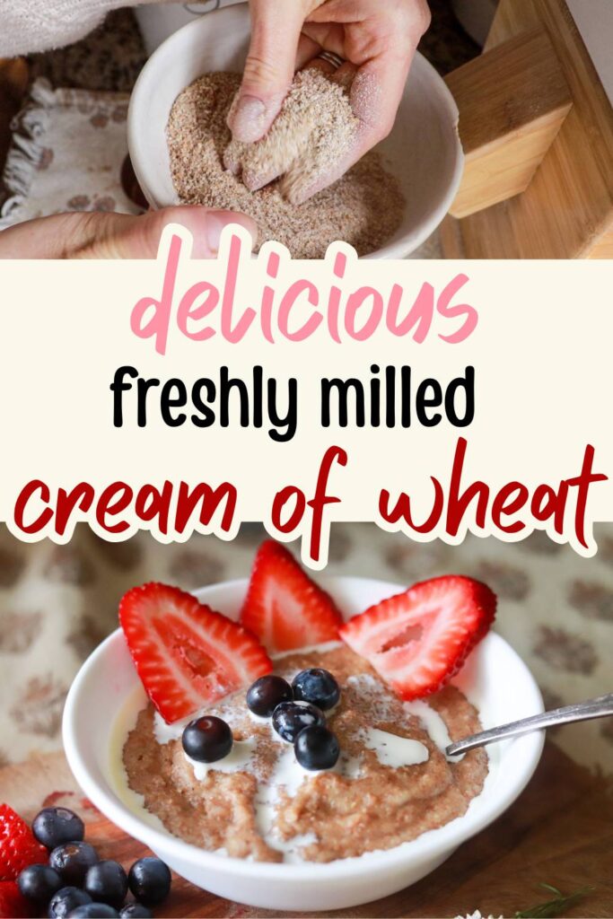 Start your morning with a warm, nourishing bowl of freshly milled cream of wheat—rich in natural vitamins, fiber, and hearty flavor. Made from whole wheat berries ground right at home, this wholesome porridge is a simple and satisfying choice for the whole family.