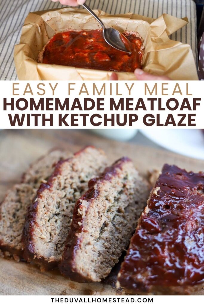 Looking for an easy homemade dinner recipe? This juicy meatloaf with sweet ketchup glaze is simple to make, freezer friendly, and perfect for busy weeknights.