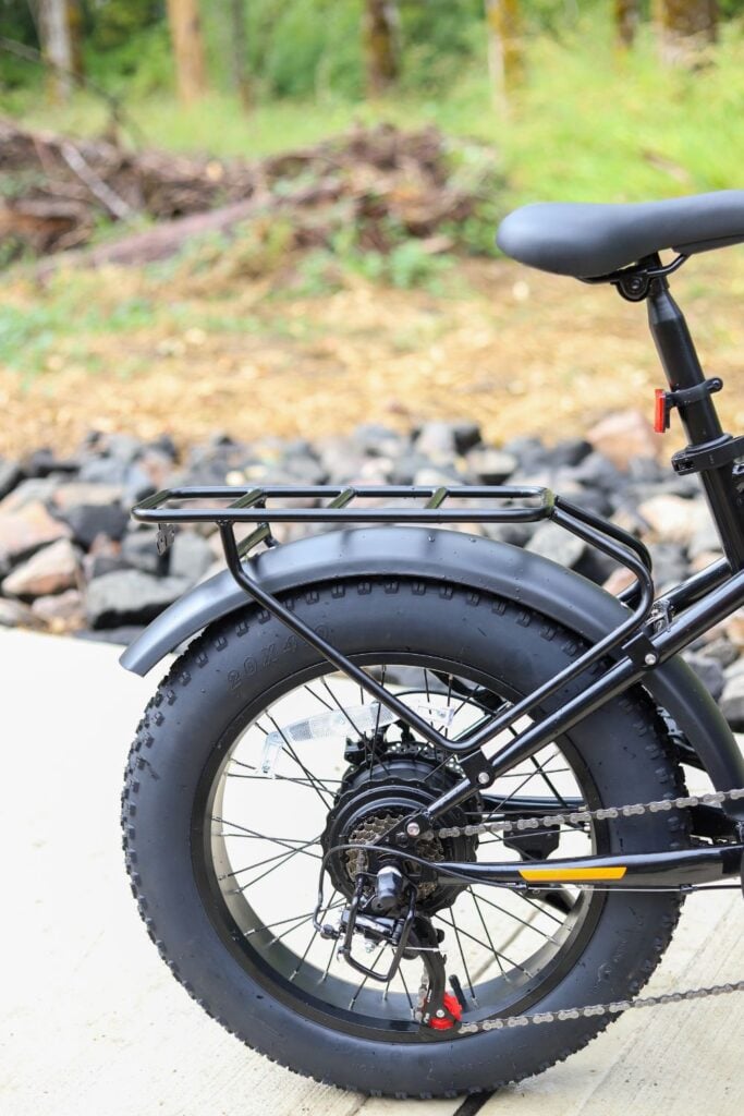 Qlife Racer fat tire electric bike with rear cargo rack