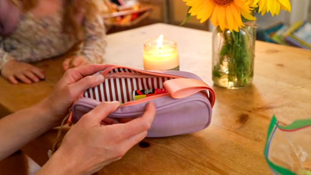 purple Parker Kids pencil case